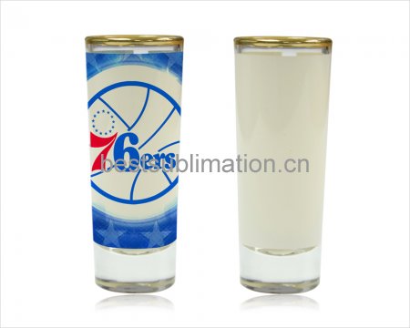 3 oz Gold Rimmed Shot Glass Mug