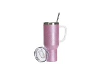 Sublimation Blanks Oz Ml Stainless Steel Glitter Tumbler With Lid