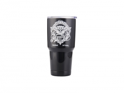 30oz/900ml UV Stainless Steel Tumbler (Black)