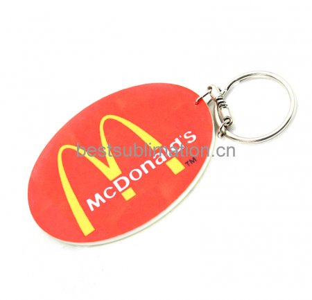 Oval Plastic Keychain 57*82mm