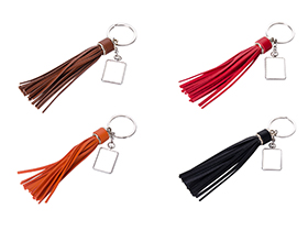 Square Keychain w/ Long Tassel