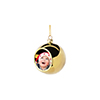 6cm Plastic Christmas Ball Ornament (Gold)