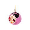 8cm Plastic Christmas Ball Ornament (Rose red)