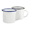 12oz Enamel Cup with Black Rim