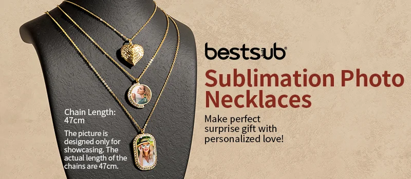 Sublimation blank I love you necklace