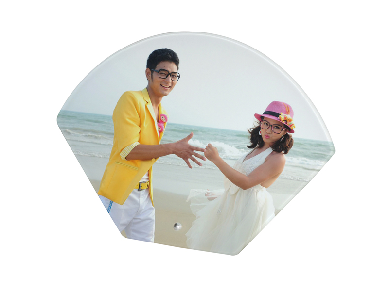 Fan Shaped Glass Photo Frame