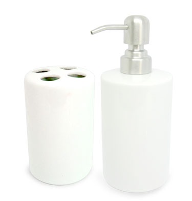 Toothbrush Holder - 4 Hole &amp; Soap Dispenser