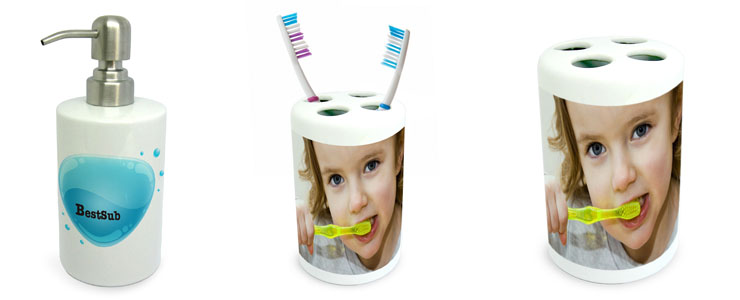 Toothbrush Holder - 4 Hole & Soap Dispenser