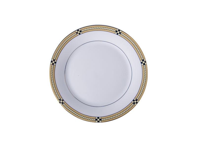 Sublimation 8 Rim Plate w/ Golden Pattern - BestSub - Sublimation