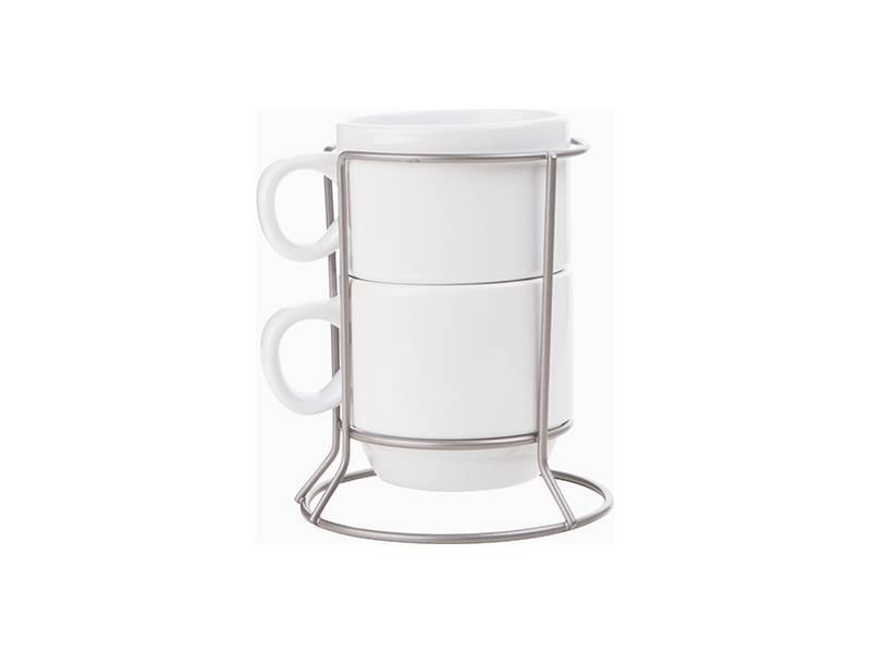 Double Wall Empilable Stackable Mug 450ml (Set of 4) Brilliant