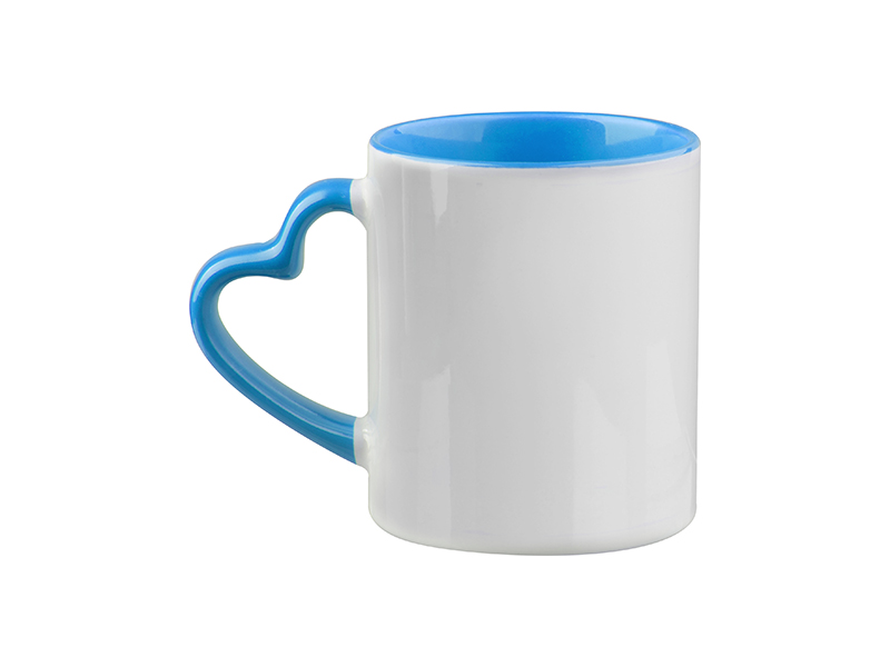  11 Oz Blue Inside And Handle Sublimation Blank Mugs