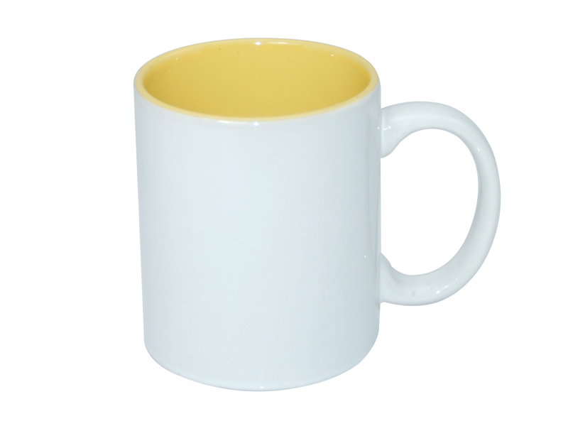 Two-Tone Sublimation Mugs - Yellow 3 Dozen