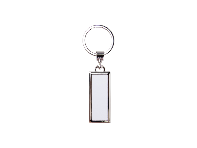 Tag-Shaped Aluminum Two-Sided Sublimation Keychain – 1.75” x 2.4”