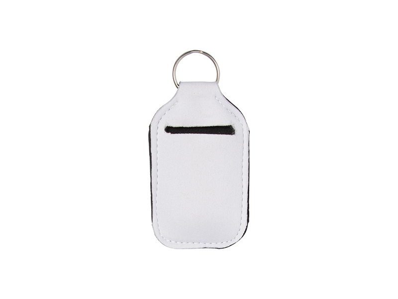 Hailey Brook Designs Blank 1oz Hand Sanitizer Sleeve Key Holder, White Sublimation Ready, Sublimation Key Ring, Neoprene Sublimation Keychain, Women's