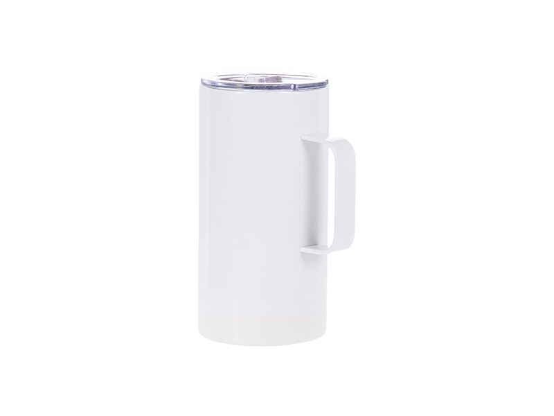 20oz. White Stainless Steel Sublimation Mug with Lid by Make Market®