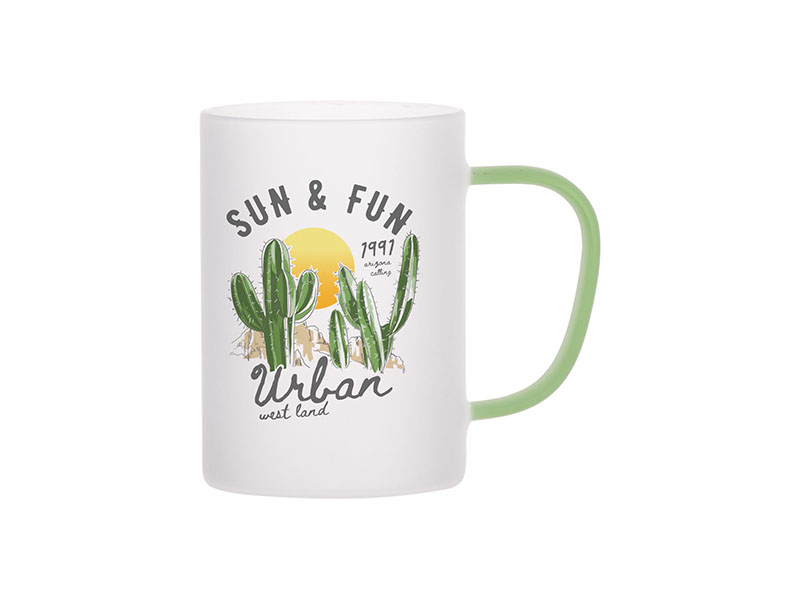 Sublimation 12oz/360ml Glass Mug w/ Light Green Handle (Clear) - BestSub -  Sublimation Blanks,Sublimation Mugs,Heat Press,LaserBox,Engraving  Blanks,UV&DTF Printing