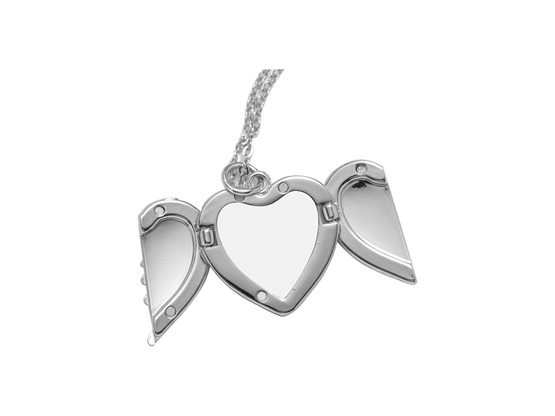 Sublimation Angel Wing Heart Locket Necklace – JDS Boutique & Supplies