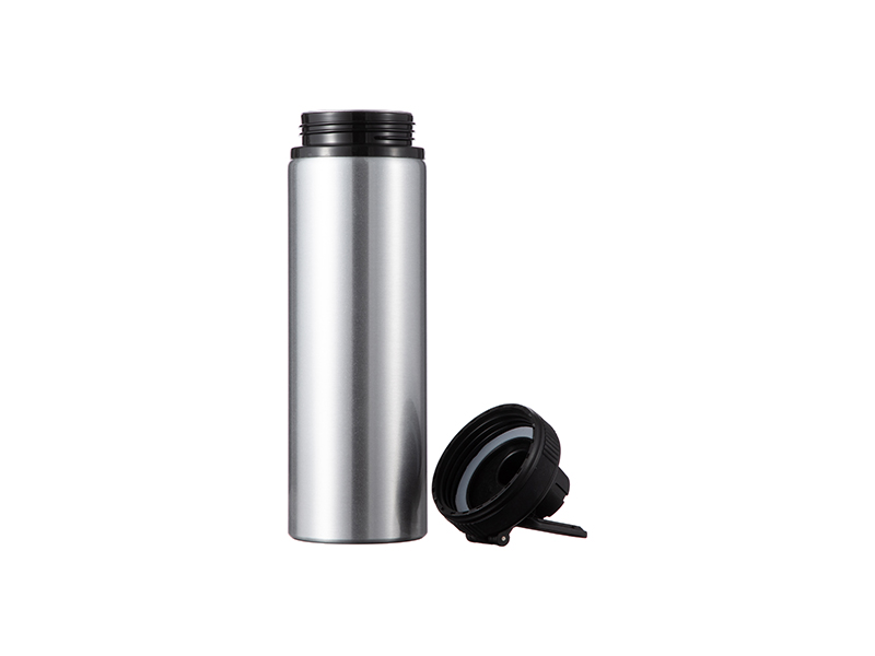 28oz/850ml Sublimation Blanks Alu Water Bottle with Color Cap (Silver ...