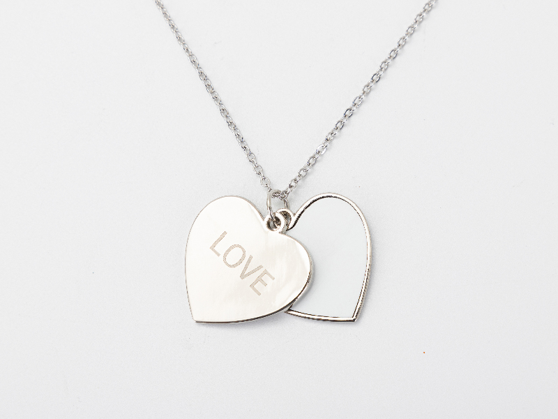 Sublimation Heart Locket Necklace