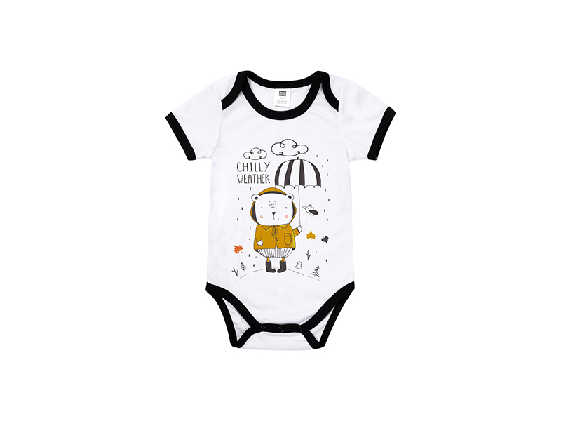 Baby Onesie Short Sleeve XL(Black Edge,12-18M) - BestSub - Sublimation ...