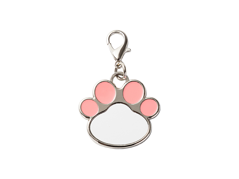 Colorful Paw Print Sublimation Dog Tags