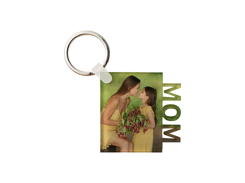 Sublimation Blanks Acrylic Keyring(MOM, 5*5*0.4cm) - BestSub