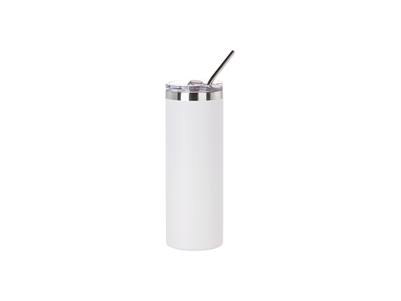 ProSub 20oz Straight Skinny Tumbler Sublimation Blanks - Gloss White