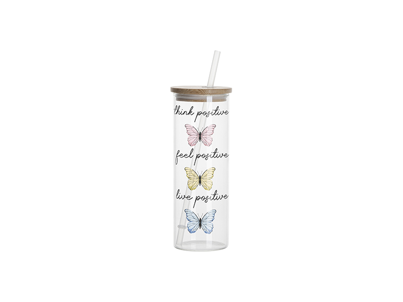Sublimation Glass Tumblers With Bamboo Lid And Straw - Temu