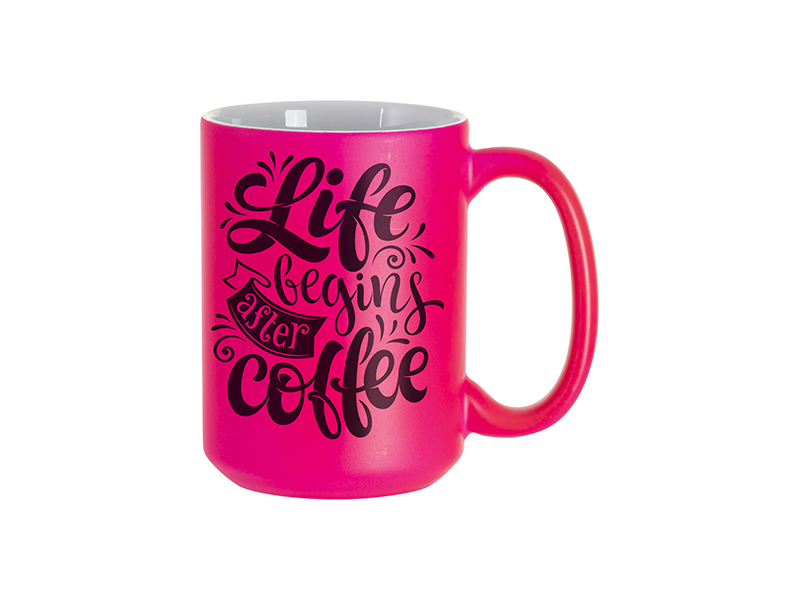 Sublimation Blanks 15oz Fluorescent Mug (Matt, Purple Red) - BestSub ...