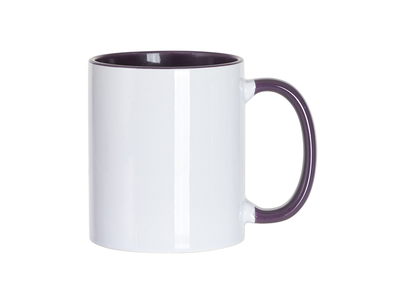 11oz Sublimation Blanks Purple Plated Ceramic Mug - BestSub