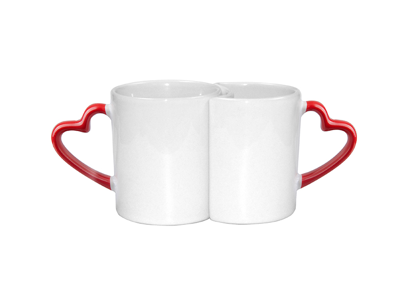 11oz Sublimation Heart Handle Mug