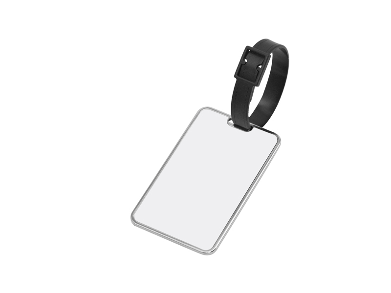 blank metal luggage tags