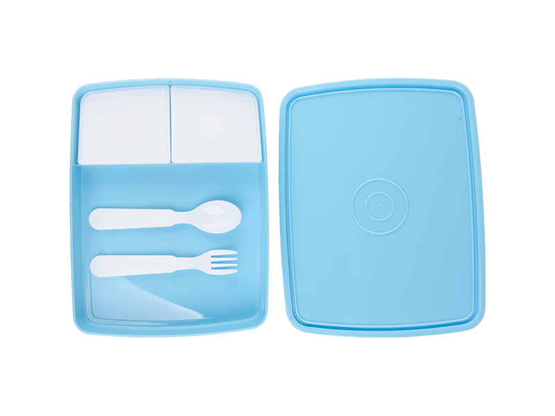 Sublimation Plastic Lunch Box With Premium Metal Insert BLUE