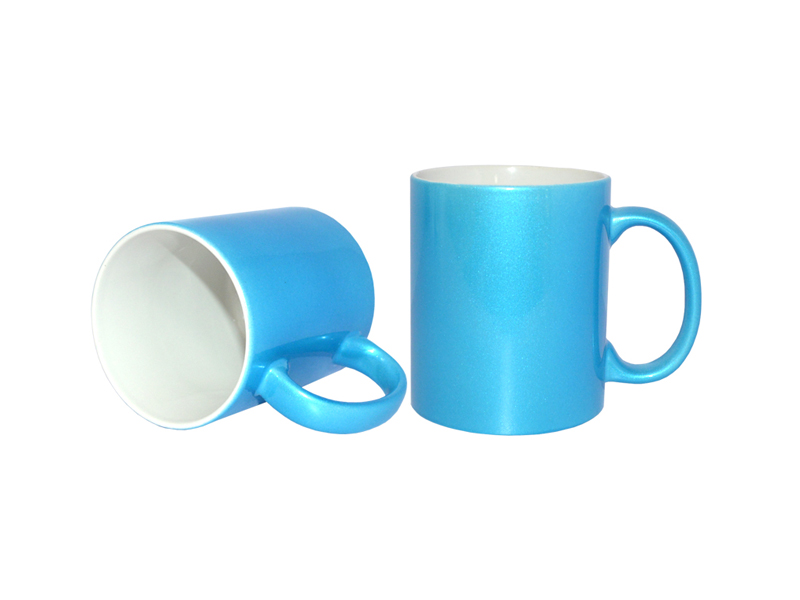 Sublimation 11oz Sparkling Mug Light Blue Bestsub Sublimation Blanks Sublimation Mugs Heat