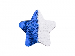 Adesivo Lentejoulas (Estrela, Azul Escuro com Branco)