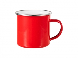 Taza Esmaltada Base Plana 12oz - Rojo