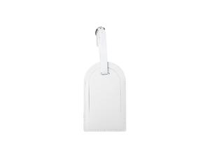 Sublimation Double Side PU Leather Luggage Tag (White, Arcuation Shape)