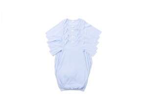 Sublimation Blanks Baby Long Sleeve Nightdress(Light Blue)