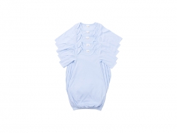 Sublimation Blanks Baby Long Sleeve Nightdress(Light Blue)