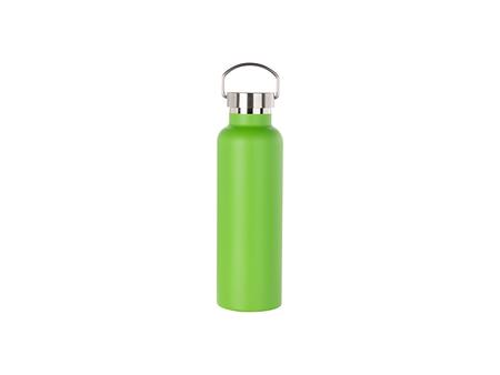 750ml/25oz Powder Coated Portable Lid Stainless Steel Bottle (Green)