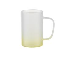 Caneca de Vidro 18oz/540ml (Fosco, Degradado Amarelo)