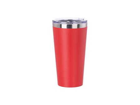 Vaso Acero Inoxidable 16oz/480ml Recubierto en Polvo (Rojo)