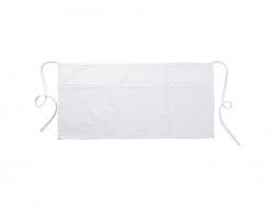 Sublimation Blanks White Adult Apron w/ 3 White Pockets (60*29cm)