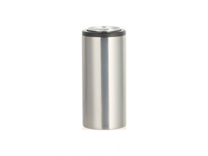 12oz/350ml Sublimation Stainless Steel Skinny Can Cooler (Silver)