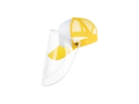 Sublimation Adult Mesh Cap w/ Removable Face Shield (Yellow)