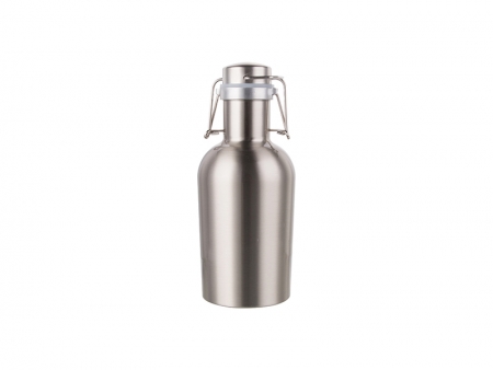 32oz/1000ml Sublimation Growler (Silver)