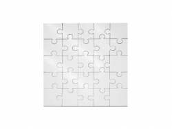 25 Pieces Sublimation Square Shape MDF Puzzle