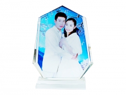 Cristal photo iceberg romantique avec socle modèle SJ34