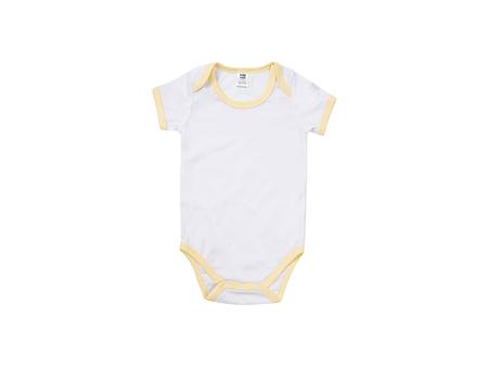 Mono Bebé Manga Corta Talla XXL (Borde amarillo,18-24M)