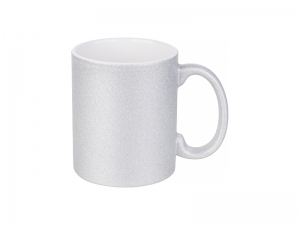 Sublimation 11oz/330ml Glitter Mug (Silver)